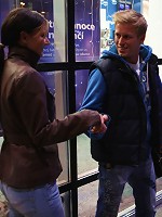 Guy bangs brunette gal