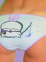 Limber teen babe in super cute panties does some gymnastics.