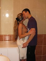 Fucking while laundering.