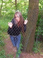 Teens bang hard outdoors.