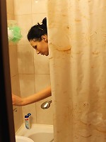 Interracial sex in shower