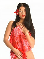 Brunette babe in the studio