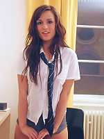 Hot teen dresses up as naughty schoolgirl