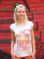 Teen Pinky June showing off her hot body outdoors