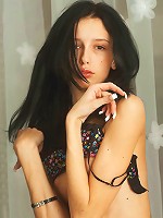 Skinny brunette teen