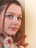 Beautiful blue eyed teen