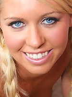 Flirty young Brynn rides a huge cock