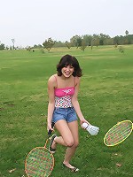 Flirty brunette Ruby Knox gets nailed on sofa with cumshot