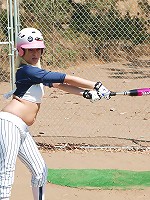 Teen blonde slut gets tied up and fucked on softball field!