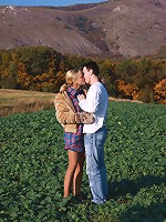 These horny teens just couldn\'t control their lusty any longer. Even thought they were in the middle of an empty field, they were soon releasing the pressure building up inside of each other.