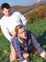 These horny teens just couldn\'t control their lusty any longer. Even thought they were in the middle of an empty field, they were soon releasing the pressure building up inside of each other.