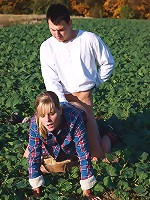 These horny teens just couldn\'t control their lusty any longer. Even thought they were in the middle of an empty field, they were soon releasing the pressure building up inside of each other.