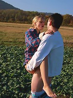 These horny teens just couldn\'t control their lusty any longer. Even thought they were in the middle of an empty field, they were soon releasing the pressure building up inside of each other.