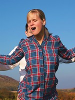 These horny teens just couldn\'t control their lusty any longer. Even thought they were in the middle of an empty field, they were soon releasing the pressure building up inside of each other.