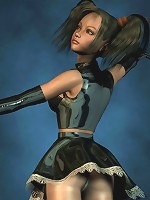 Teen upskirt in costume