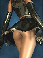 Teen upskirt in costume