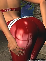 Hot 3d brunette poses in 3d