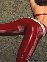 Hot 3d brunette poses in 3d