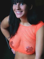 Amanda in her mesh top