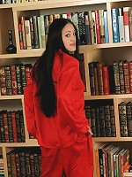 Sophisticated oriental teen poses in panties