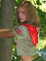 Karen dressed as a girl scout