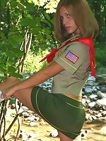 Karen dressed as a girl scout