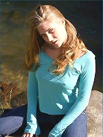 Allison stripping out by the river