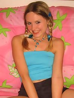 Lovable Kitty and her blue dildo