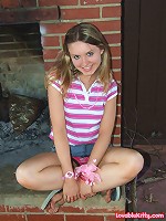 Lovable Kitty in a park