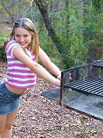 Lovable Kitty in a park