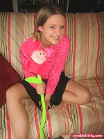 Lovable Kitty and her fake flower