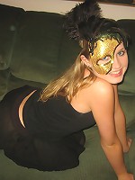 Kitty in her Halloween Mask