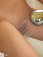 Miley enjoys the dirtiest bath in her life.