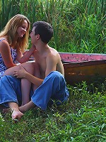 On the secluded shore of this lake, this teen and her lover race to rip off each others clothes. Their sexual fires have been building and now it`s time to satisfy them.