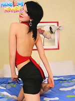 Stylish porn rookie exposes her perfect body and gets her first ever handjob filmed