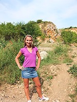 Beauty publicly touching herself