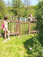 Horny brunette riding stiff dick