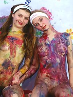 Very dirty teenager petting muffs