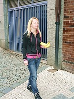 Banana teenager pleasuring cooter