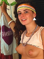 Teen on the phone rubbing herself