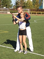 A horny dude jizzing in her mouth