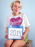 Horny blonde with a hairy snatch