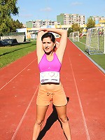 An active teenage hottie playing