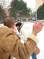 Hot teen girl in the snow fucked