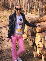 Sexy teenager naked in the woods