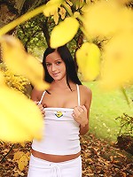 Horny naked teenager in the wild