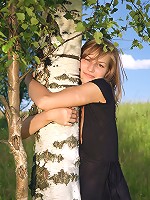 Natural brunette teenager outdoor