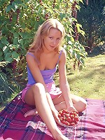 Teenie girl eats forbidden fruit