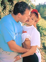 Teenage redhead enjoying a stiffy