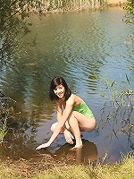Bathing in the river